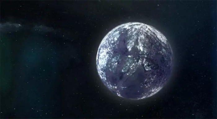 Artist illustration of a free-floating planet without a nearby star