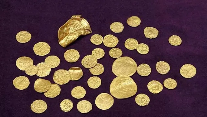 Anglo-Saxon gold coins illustrating early English trade and wealth
