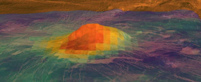 False-color view illustrating the surface of Venus